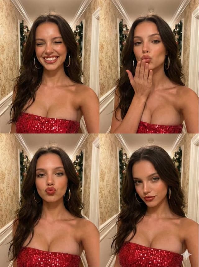 Profile / Avatar - 2x2 Grid Collage of Sequined Glamour Selfies — output