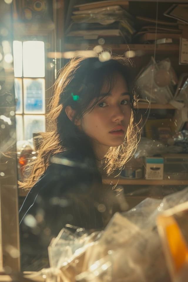 Cinematic Portrait with Backlighting and Clutter — output