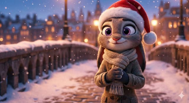 Cinematic Winter Scene of Judy Hopps Prompt — output