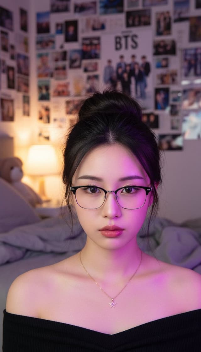 Profile / Avatar - Atmospheric K-pop Fan Room Portrait — output