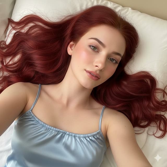Intimate Red-Haired Morning Selfie Prompt — output