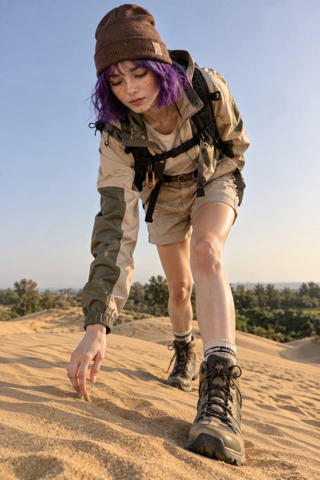 Product Marketing - Hyper-realistic desert adventure portrait — output