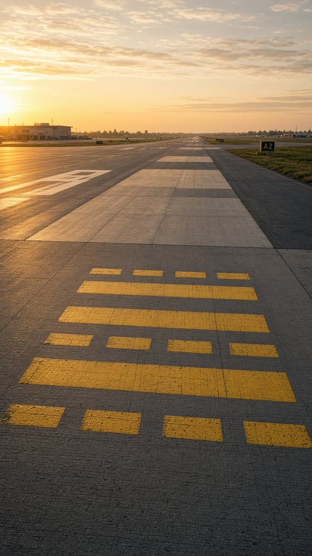 Social Media Post - Golden Hour Empty Airport Runway — output