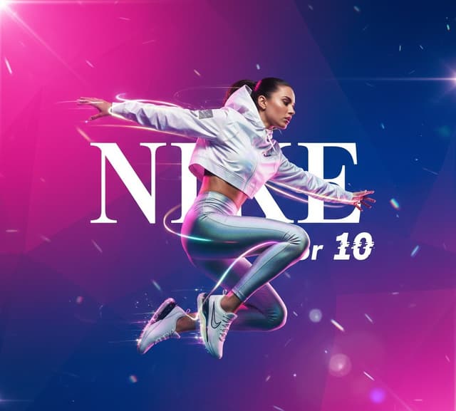 Futuristic Nike Fashion Ad with Light Trails — output