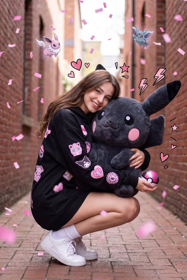 Profile / Avatar - Kawaii Alleyway Portrait with Giant Pikachu — output