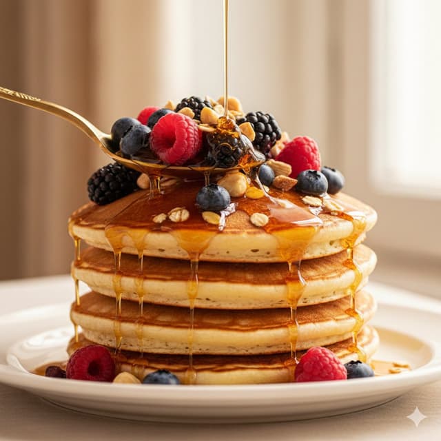 Ultra-luxury Food Commercial Video Prompt (Pancakes) — output
