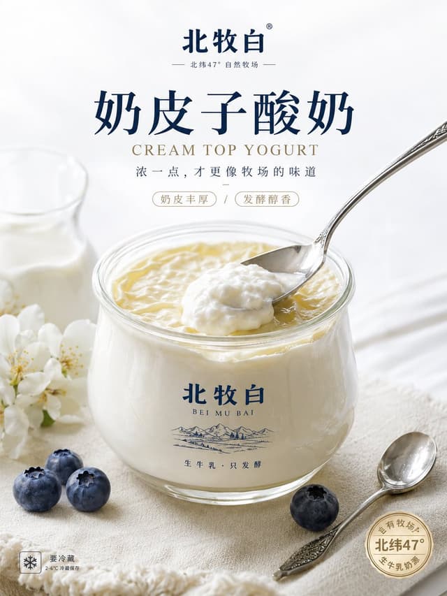 Product Marketing - High-End Dairy Dessert Poster — output