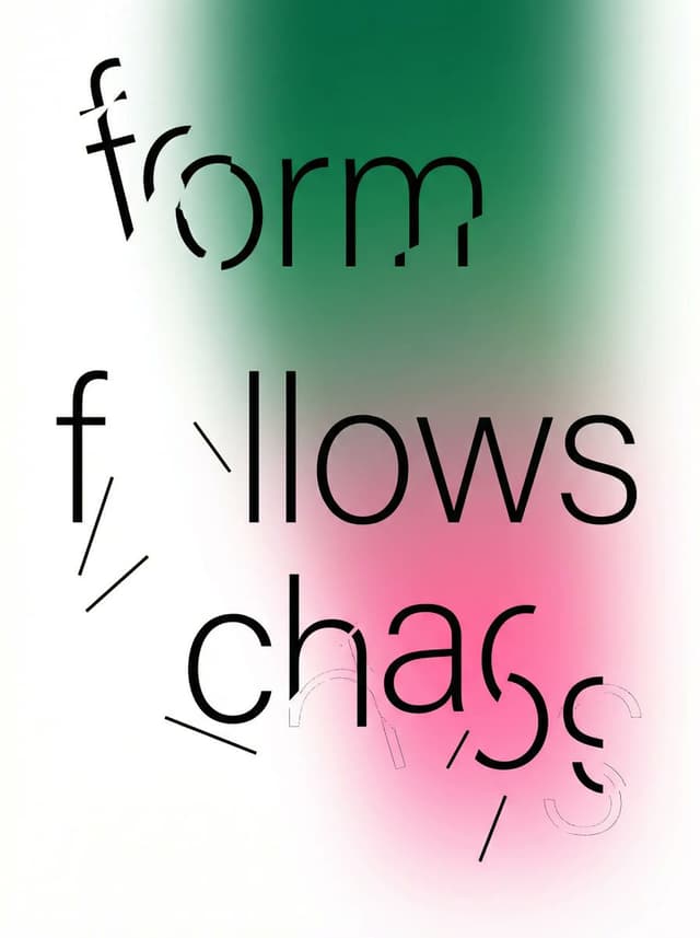 Fragmented Typography Poster Prompt (Minimalist Chaos) — output