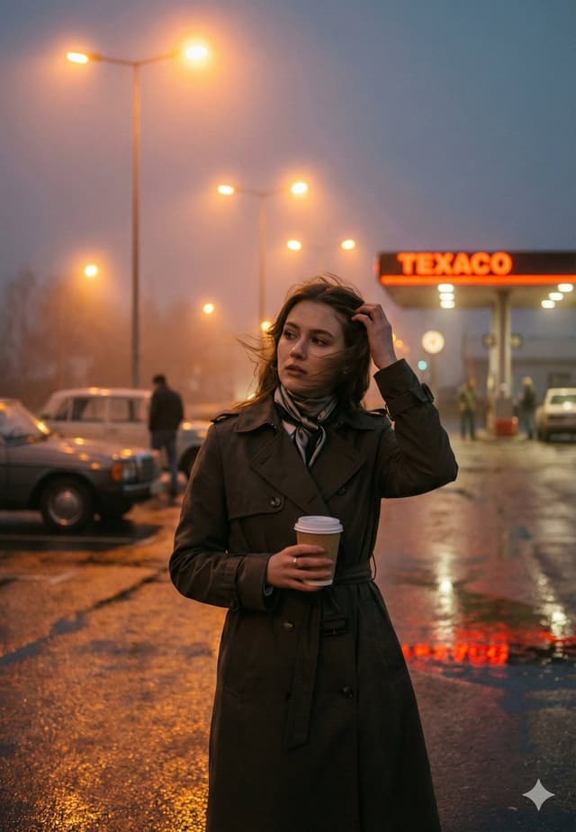 Cinematic Roadside Realism at a Gas Station — output