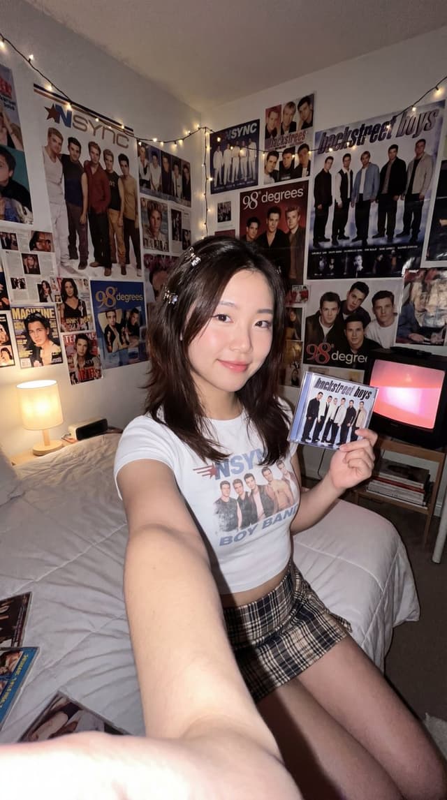 Profile / Avatar - 90s Fangirl Selfie Prompt (Korean Subject) — output