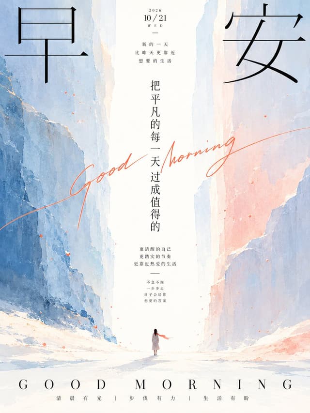 Social Media Post - Serene Good Morning Watercolor Poster