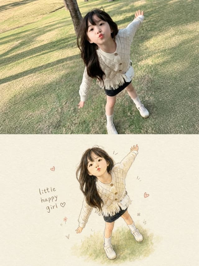 Comic / Storyboard - Photo to Storybook Illustration Split — output