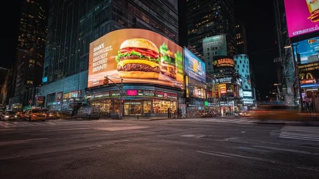 Cyber-Urban Night Cityscape with Hyper-Realistic Billboard Ad — output