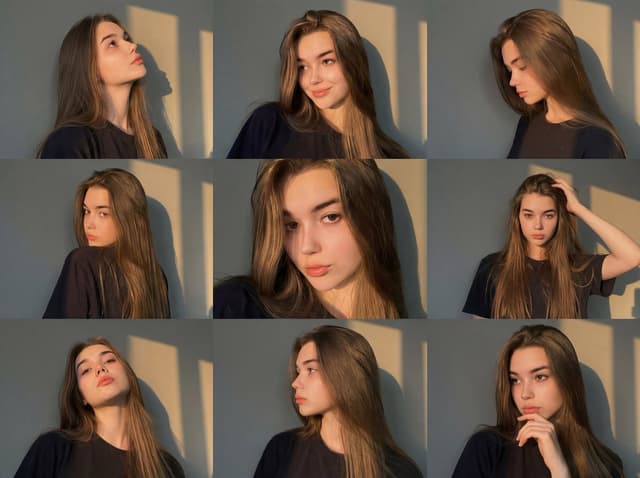 Profile / Avatar - Golden Hour Portrait Collage JSON Prompt — output