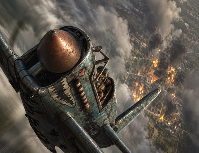 YouTube Thumbnail - Painterly Warplane to Photorealism — output