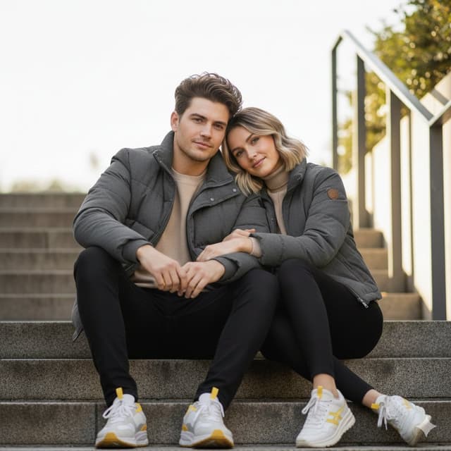 Ultra-realistic lifestyle portrait prompt for a modern couple — output