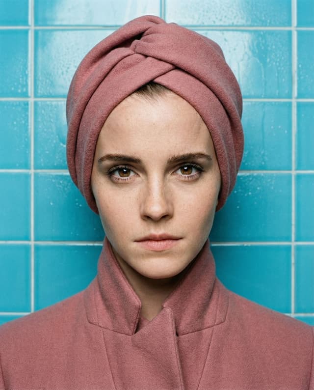 Profile / Avatar - High-Concept Editorial Portrait in Dusty Rose — output