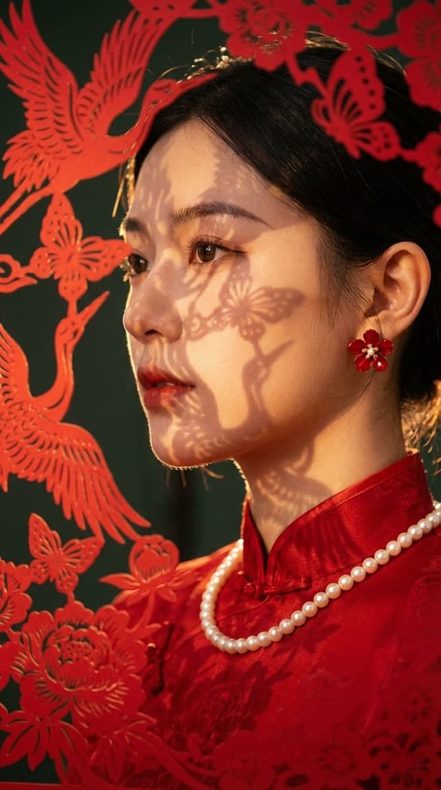 High-End Commercial Portrait with New Chinese Aesthetic — output