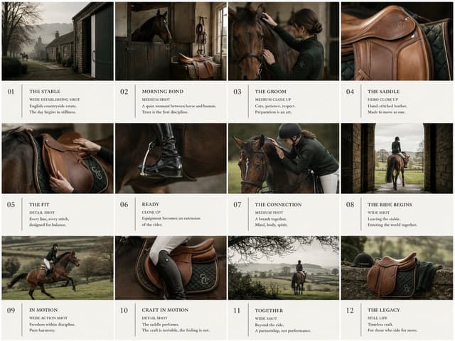 Comic / Storyboard - Equestrian Pitch Deck Storyboard — output
