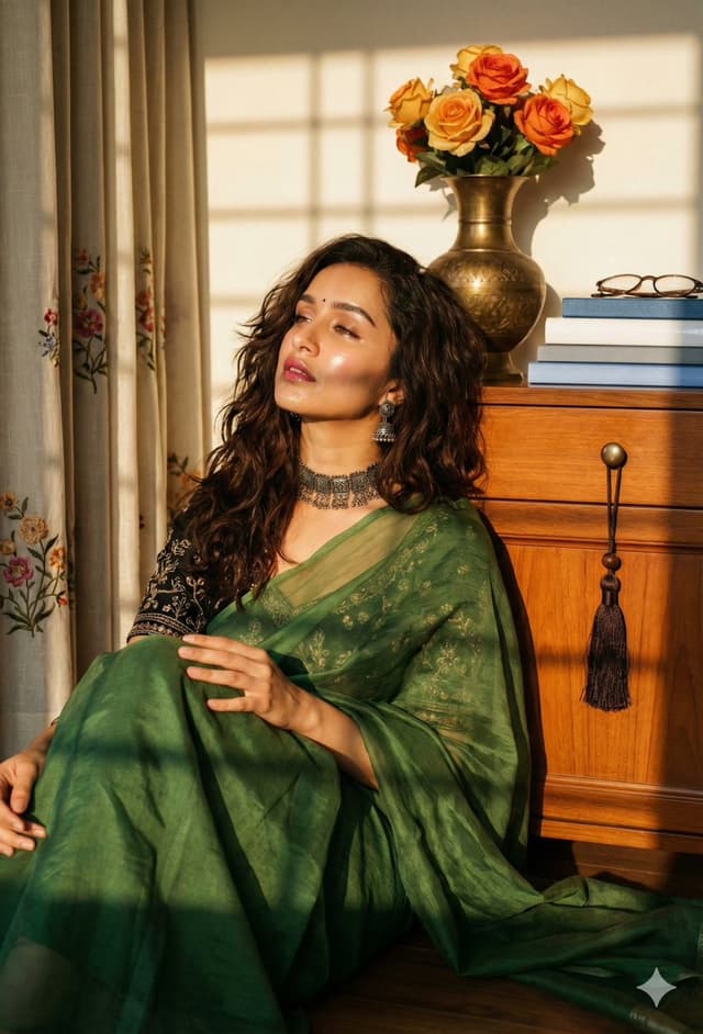 Indian Saree Fashion Portraits (Two Prompts) — output