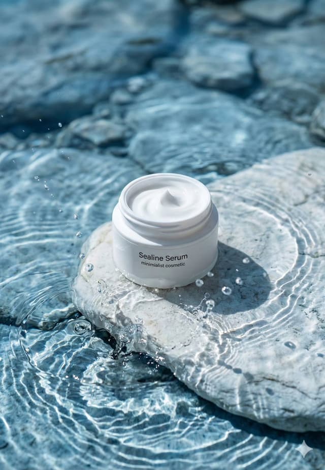 E-commerce Main Image - Luxury Skincare Product Macro Shot in Water — output