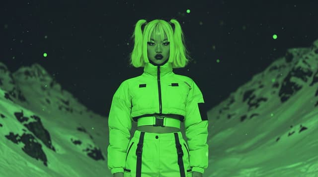 Product Marketing - Neon Cyberpunk Alpine Portrait — output