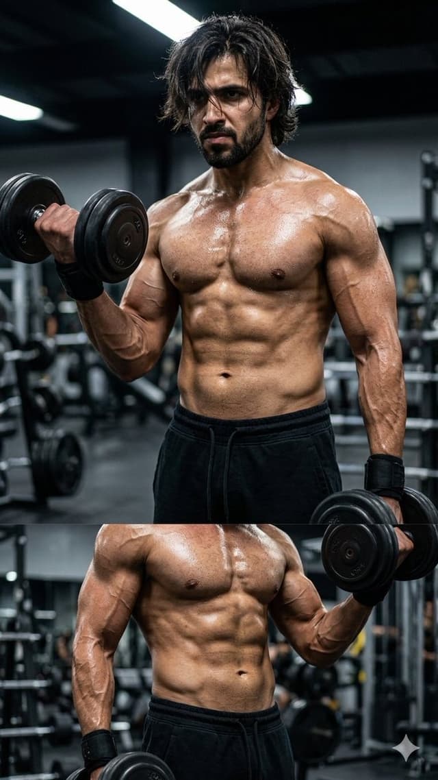 Product Marketing - Cinematic Intense Gym Session Portrait — output