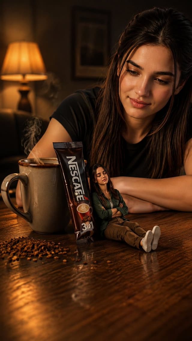 Product Marketing - Miniature Woman Coffee Commercial — output