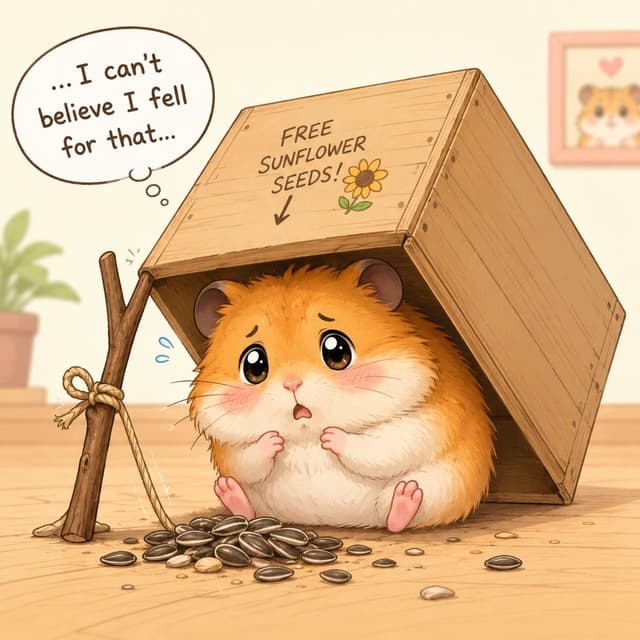 Comic / Storyboard - Hamster Caught by Sunflower Seed Trap — output