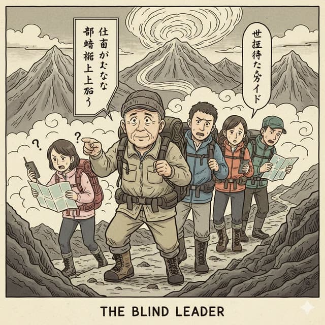 Illustrating a Showa-Era Boss as a Mountain Guide — output