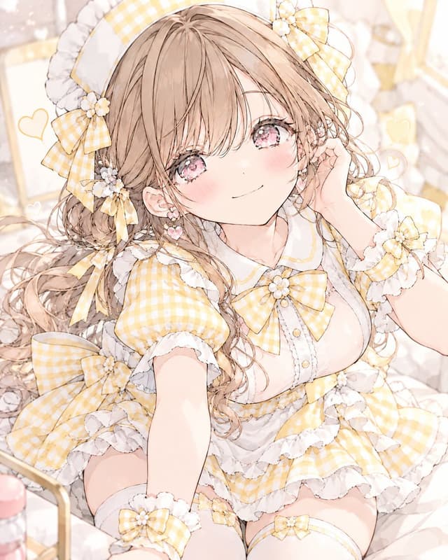 Profile / Avatar - Yellow Gingham Nurse Outfit Prompt