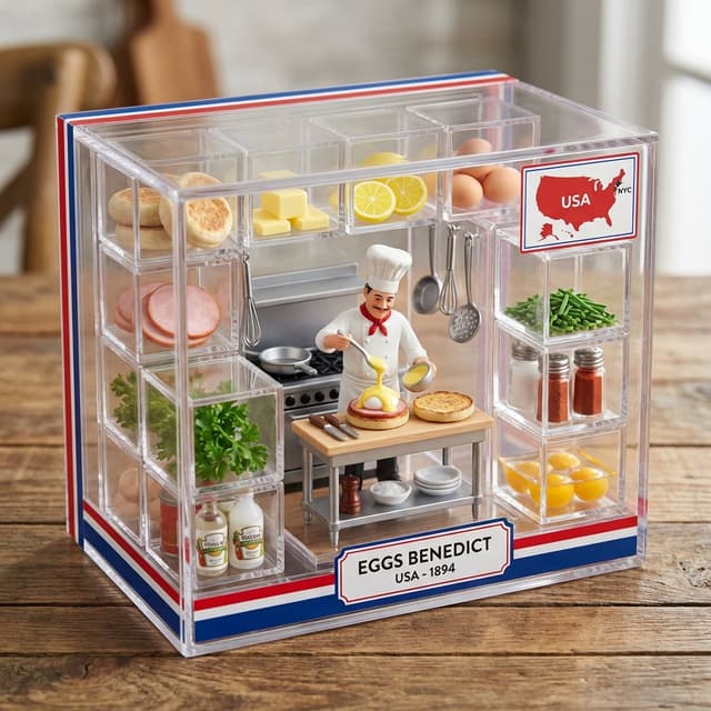 Product Marketing - Eggs Benedict Miniature Acrylic Box — output
