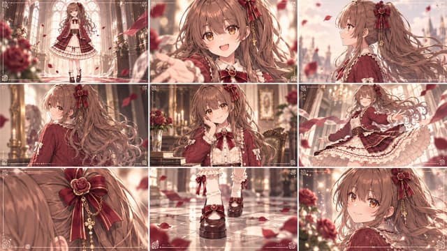 Comic / Storyboard - Cinematic Gothic Lolita 3x3 Anime Stills — output