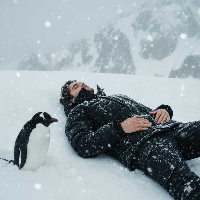 Tired Penguin in Alt Text Prompt — output