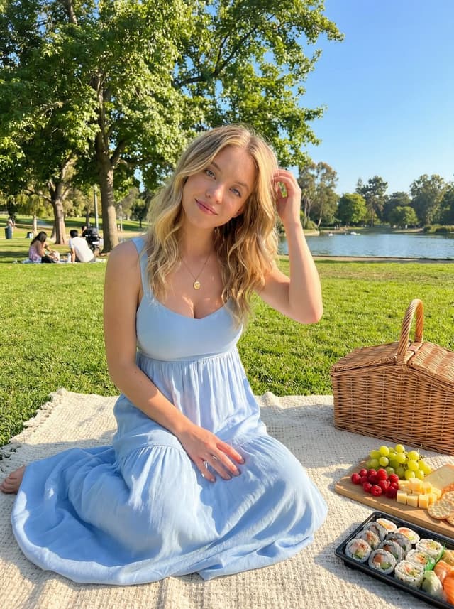 Golden Hour Picnic Lifestyle Editorial Prompt — output