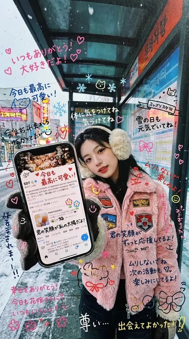 Handwritten Graffiti Message for Favorite Idol — output