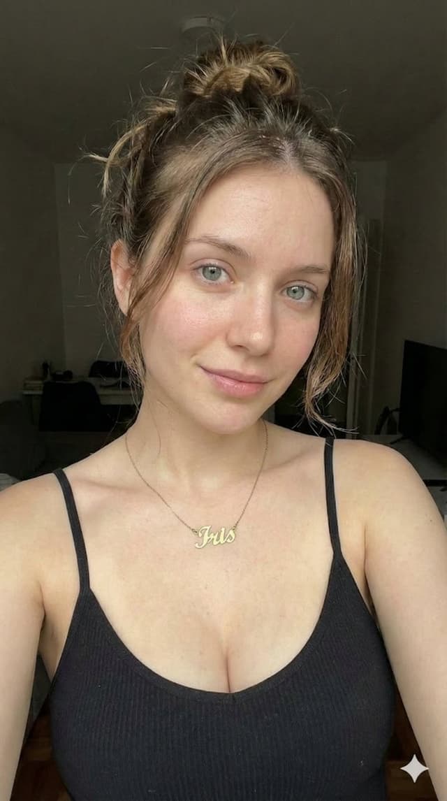 Profile / Avatar - Low-Key Close-up Portrait with Nameplate Necklace — output