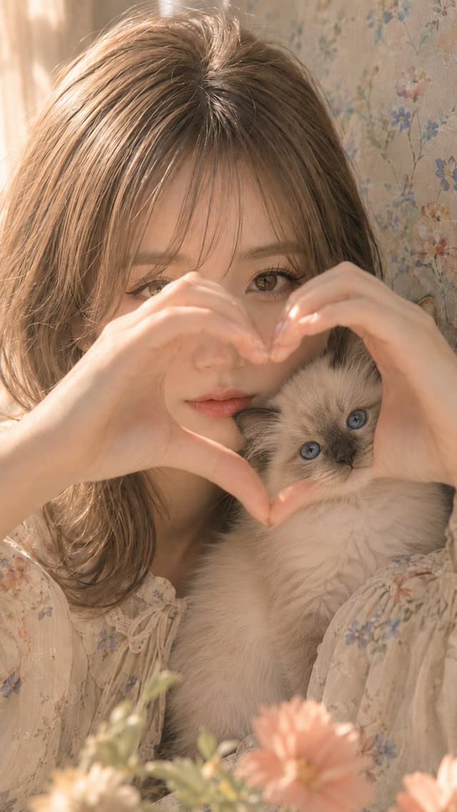 Profile / Avatar - Kitten Heart Portrait Prompt — output