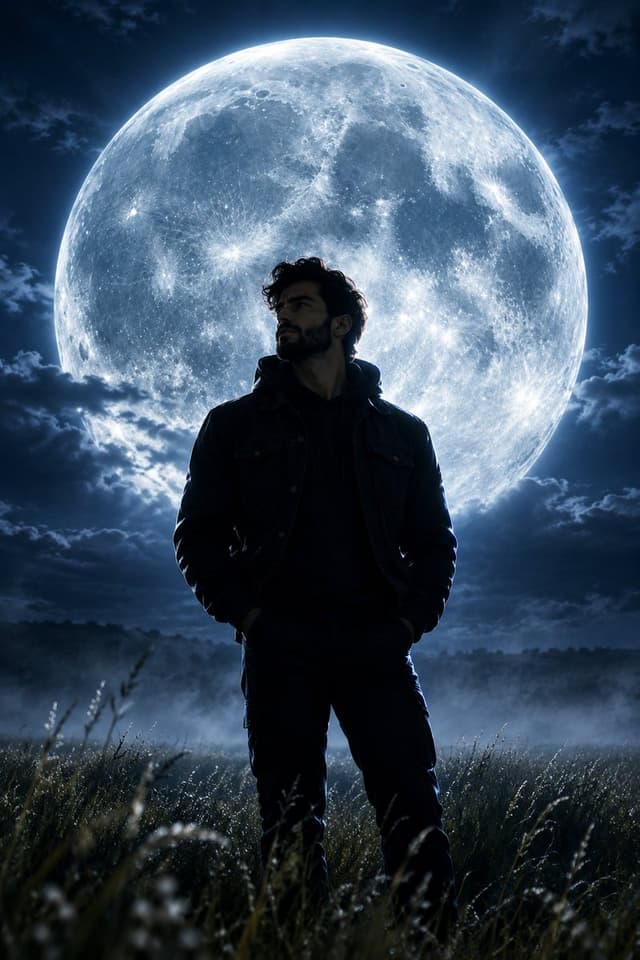 Profile / Avatar - Giant Moon Night Silhouette — output