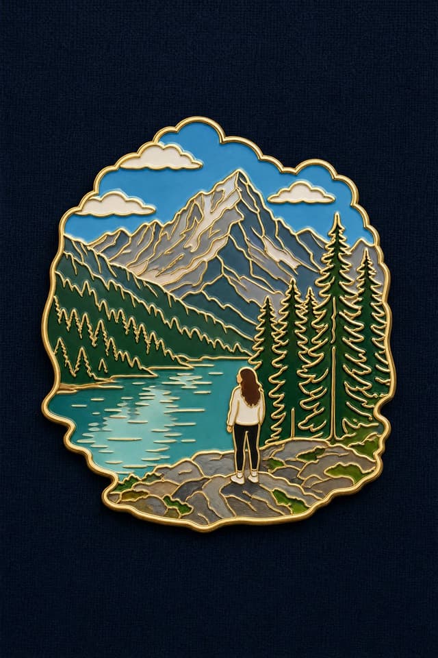 Product Marketing - Landscape to Enamel Pin Badge Transformation — output