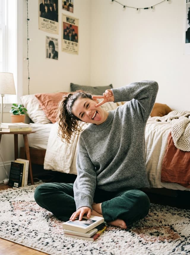 Profile / Avatar - Playful Bedroom Lifestyle Photography — output