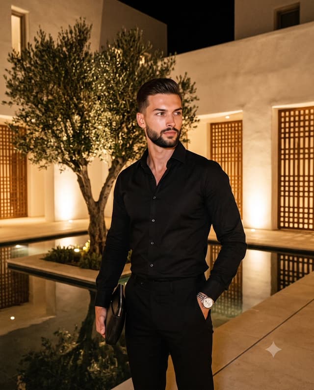 Social Media Post - Sophisticated Mediterranean Night Portrait — output