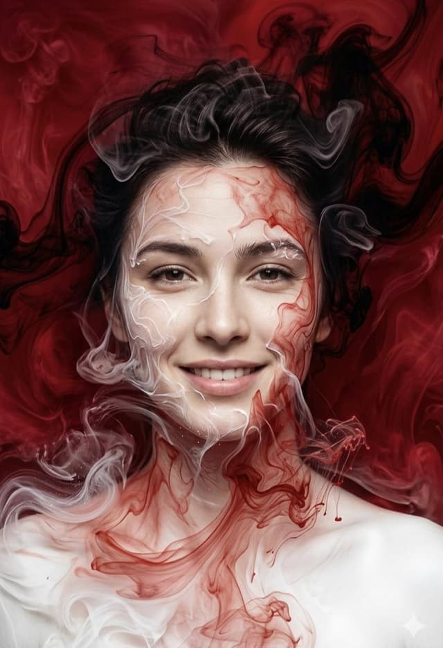 Profile / Avatar - Surreal Ink Fluid Portrait — output