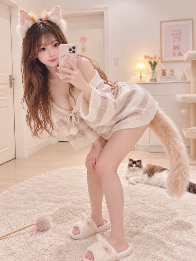 Profile / Avatar - Cat Ear Knit Selfie Prompt — output