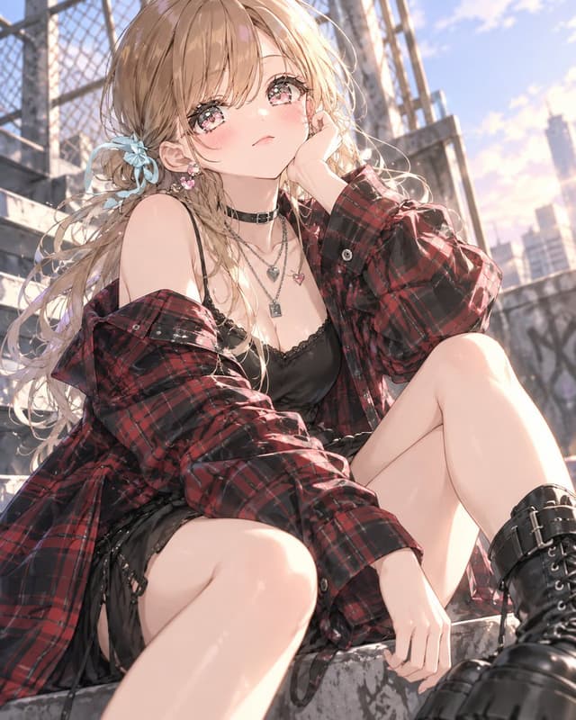 Social Media Post - GPT Image 2 Streetwear Tartan Outfit Prompt