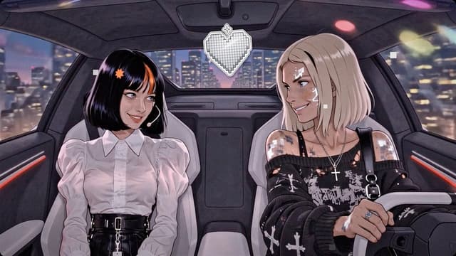 Claudia Anime Style Tesla Roadster