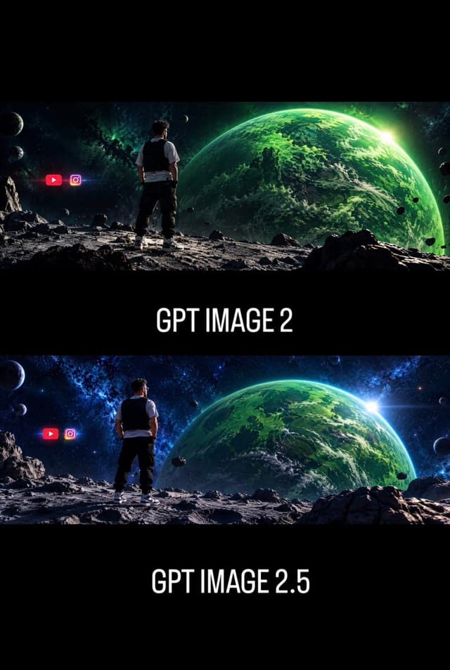 Profile / Avatar - GPT Image 2 vs 2.5 Space Comparison — output