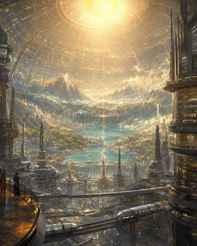 Game Asset - Artificial Sun Megacity — output