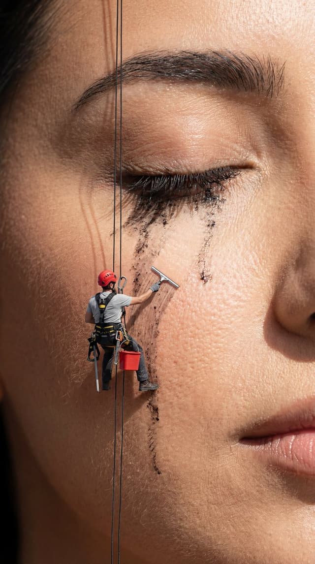 Surreal Macro Advertising Concept: Mascara Cleanup — output