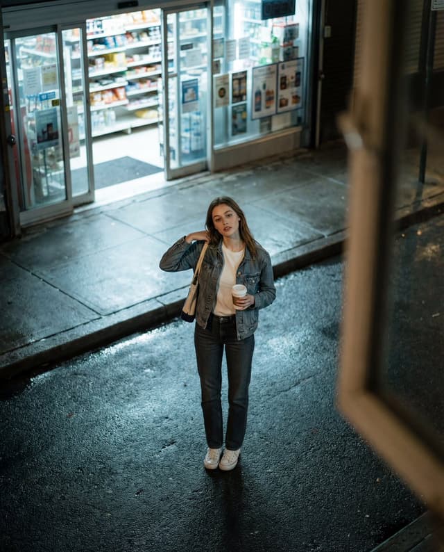 Social Media Post - Candid Night Street Fashion Photograph — output